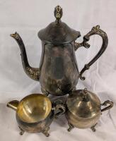 4 Piece Metal Tea Set.
