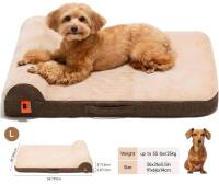 New Size LG MEWOOFUN Dog Beds Washable with Orthopedic Eggs Foam, Dog Crate Mattress with Removable Waterproof Cover and Nonskid Bottom