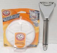 New Arm & Hammer Fridge Fresh Deodorizer 1 Unit + Stainless Steel Peeler,