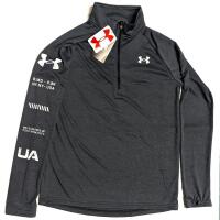 New Size YLG Boy's UNDER ARMOUR Loose Fit Athletic Quarter-Zip Long-Sleeve Top
