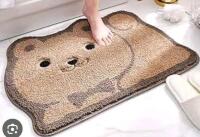 New Bathroom Non-Slip Area Rug Cartoon Animal Shaped Floor Mat Little Bear 18.5 x 27.5"