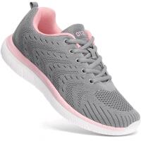 New Size 6 Women's STQ ST201112 Walking Shoes Women Ultra Lightweight Breathable Mesh Athletic Tennis Shoes Light Grey/Pink