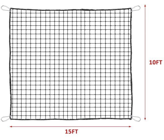 New - Xeternity Heavy Duty Golf Netting - High Impact Practice Barrier Net,Ball Containment for Hitting, Driving and Chipping,Golf High Impact Net . Measures 10ft&times;15ft . Black