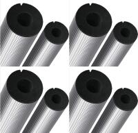 8 New 15.5" Long &times; 1" Inner Diameter Split Foam Pipe Insulation With Insulated Tape, 2 Packs of 4