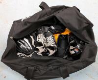 CCM Duffle Bag with Assorted Children's Hockey Equipment