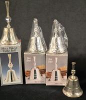4 Silverplate Table & Tea Bells