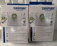 2 New Zelmer Accessories set of 4 Safbag bags with filter.