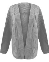 New sz XL Cardigan Sweater for Women Open Front Cable Knit Cardigan Long Sleeve Solid Casual Jacket Drop Shoulder Loose Jacket