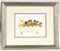 Framed C. Oltman "Tulip Tub" Print