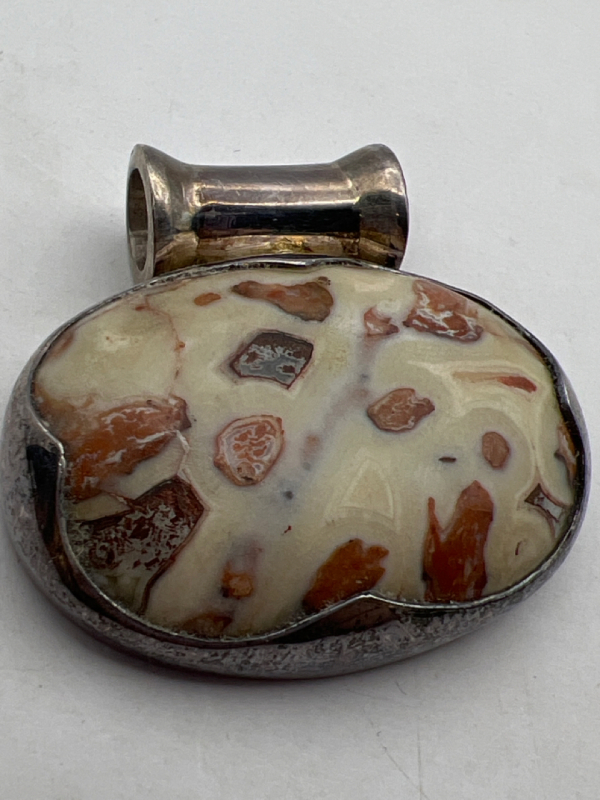 Vintage sterling Leopard Skin Pendant