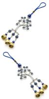 2 New Turkish Hamsa Evil Eye Tree of Life 10" Wind Chime / Car Charm / Wall Hanging With Bells