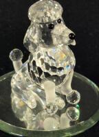 Swarovski Crystal Dog with Mirror Plate