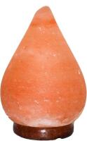 New Fanhao Himalayan Pink Salt Tear Drop Lamp Ionizing Meditation Healing 100% Rare Rock Salt, USB-Powered, 5"