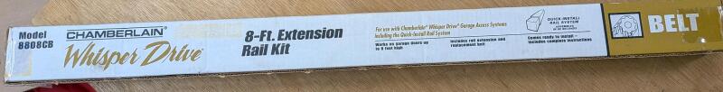 New Chamberlain Belt Drive Extension Kit for 8-ft Garage Doors. Retails for $149