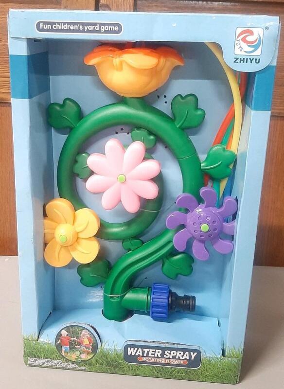 New Zhiyu Water Spray Rotating Flower Sprinkler, 4 Heads, 5 Wiggle Tubes, CE Certified, Model ZY3201A