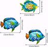 New 3pcs Bright & Colorful Decorative Metal Tropical Fish Wall Art, Suitable for Outdoor, Bathroom, Swimming Pool, Terrace, Living Room - 2