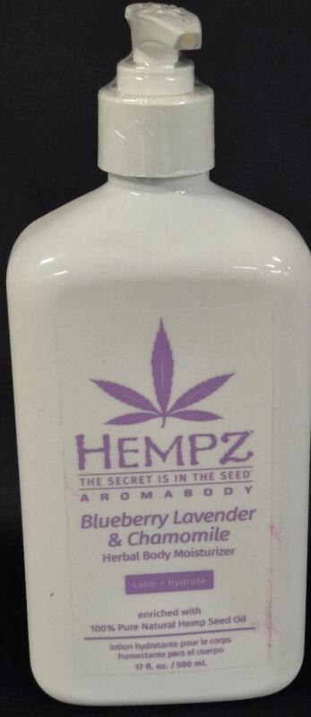 New HEMPZ Blueberry Lavender & Chamomile Herbal Body Moisturizer