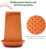 New FORRORA Self-Watering Terracotta Hydroponic Planter 21.5cm