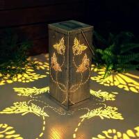 New Solar Lantern Light Garden Hanging Lantern Waterproof Butterfly Solar Outdoor Light for Patio Pathway Landscape Courtyard Decoration