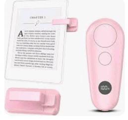 New Page Turner for Kindle, RF Remote Control for Kindle Paperwhite Accessories E-Book ipad Tablets Phone Reading Novels, Pink