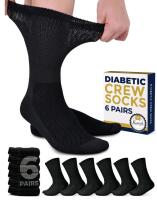 6 New Pembrook Diabetic Socks Men and Women - Non Binding Neuropathy Socks