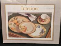 20 Pieces Interiors Dinnerware Set - Dinner & Salad Plates, Bowls, Cups & Saucers