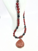 Sterling Large Gold Stone teardrop Carnelian Onyz Chain - 4