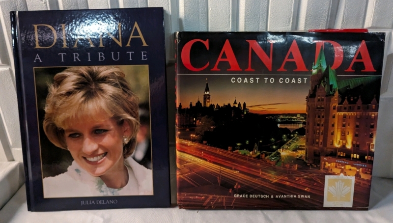 2 Hardcover Books: Diana: a Tribute and Canada: Coast to Coast