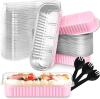 59pcs New Mini Loaf Pan, Lid & Spork Sets. Home Baking, Gifting, Easter
