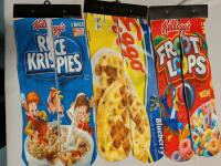 3 New Pairs Size 6-13 Unisex Breakfast Cereal Socks