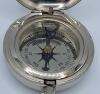New Pocket Watch Style Compass w/Chain . Measures 1 &frac34;" diameter - 2