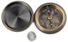 New Brass Compass With Screw on Lid in Wooden Gift Box, Compass 2 ⅜" in Diameter - 2