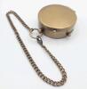New Antique-Finish Brass Pocket Compass with Cover and Chain . See photos for size - 3