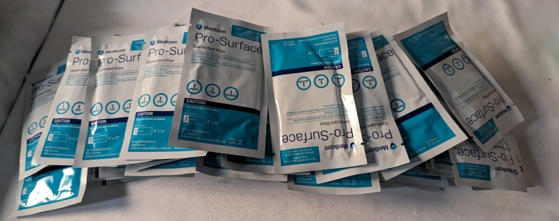 50 New Medicine Pro-Surface Disinfectant Wipes.