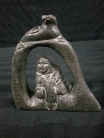 Vintage signed soapstone carving