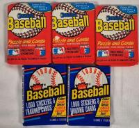 5 Packs 1988 Fleer & Donruss Trading Cards Baseball