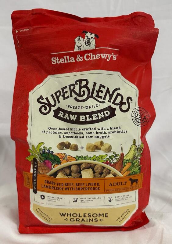 [BB 04-02-2025] New Sealed Stella & Cheey&rsquo;s SuperBlends Freeze-Dried Raw Blend Dog Food, Beef & Lamb