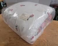 New - King Size White w/Roses Rosetta Comforter .