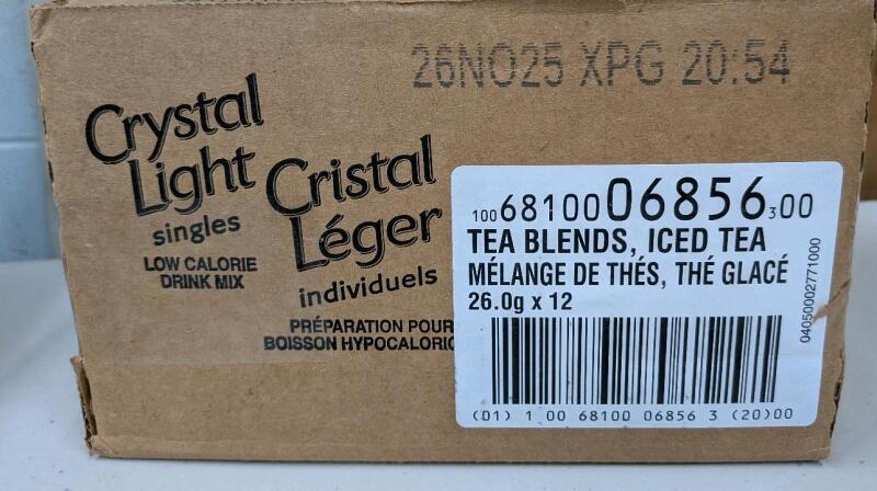 [BB 26NO25] 12 New Crystal Light Singles Tea Blends, Ice Tea