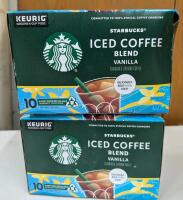 [BB MA/2025/14] 20 New Starbucks Iced Coffee Blend K-Cups.