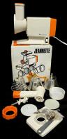 Vintage MOULINEX Jeanette Electric Meat Grinder / Salad Maker Model 244, Tested For Power, Handle on Hamburger Press Broken