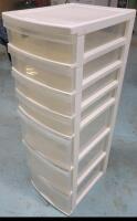 7-Drawer Hobby / Crafts Organizer . Measures 13"&times;40"&times;16.6"