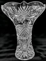 Huge GODINGER Clear Cut Crystal Shannon Peony Vase 11.75" Tall