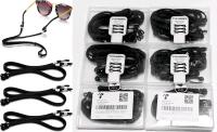 6 New Packs of 3 Glasses Strap Chain PU Eyeglasses Cord Retainer Lanyard for Men Women Kids