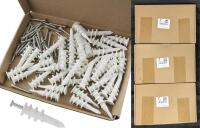 3 New Packs 9f 50 Pcs Self Drilling Drywall Anchors with 50 Screws Assortment, Nylon Self Drilling Sheetrock Anchors for Hanging and Mounting (#8 * 1.3&rdquo;)