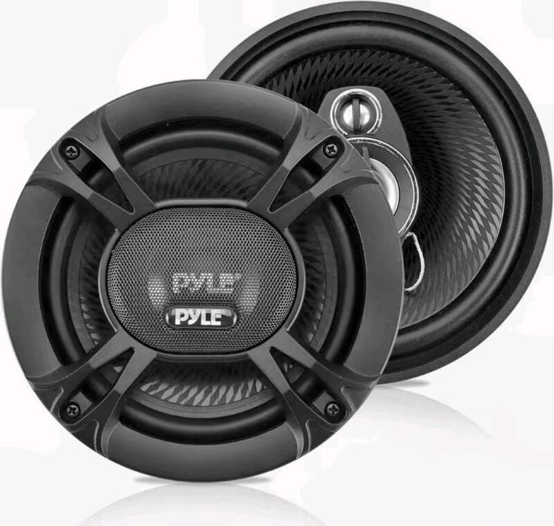 New PYLE PL513BK Three-Way Sound Speaker System, One Pair 5.25" Three-Way Triaxial Loud Audio, Universal OEM Quick Replacement Component Speaker Vehicle Door/Side Panel Mount Compatible, No Box