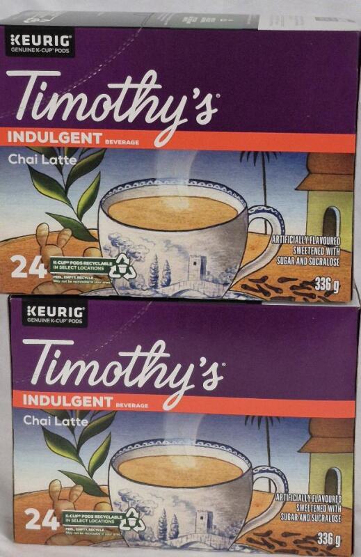 [BB 2025 MR 01] 48 New K-Cup Pods Timothy's Chai Latte