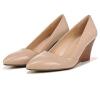New Size 8.5 M Women's FRANCO SARTO Frankie Balette E3758L2254 Pointed Toe Wedge Pump Ballet Beige
