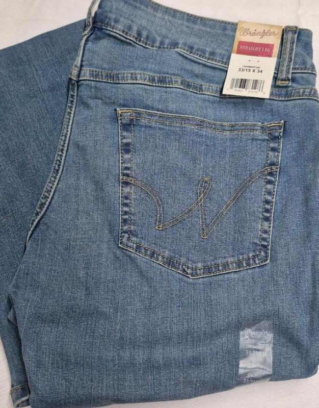 New sz 33/15 x 34 Women's Wrangler Western Mid Rise Stretch Straight Leg Jean