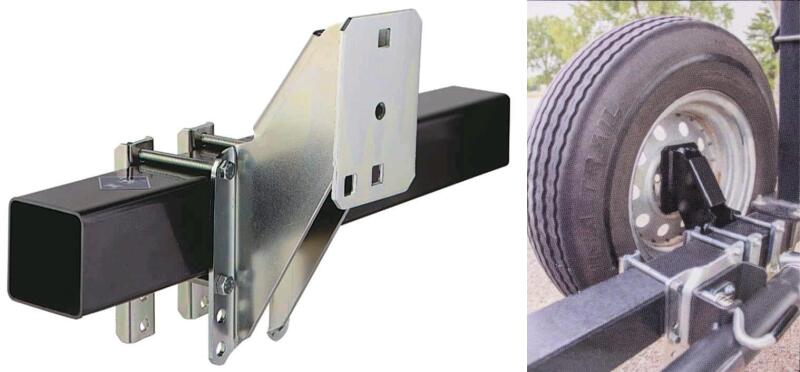 New LD Trailer Spare Tire Bracket, Zinc-Plated Tuffplate Finish - Model 6121